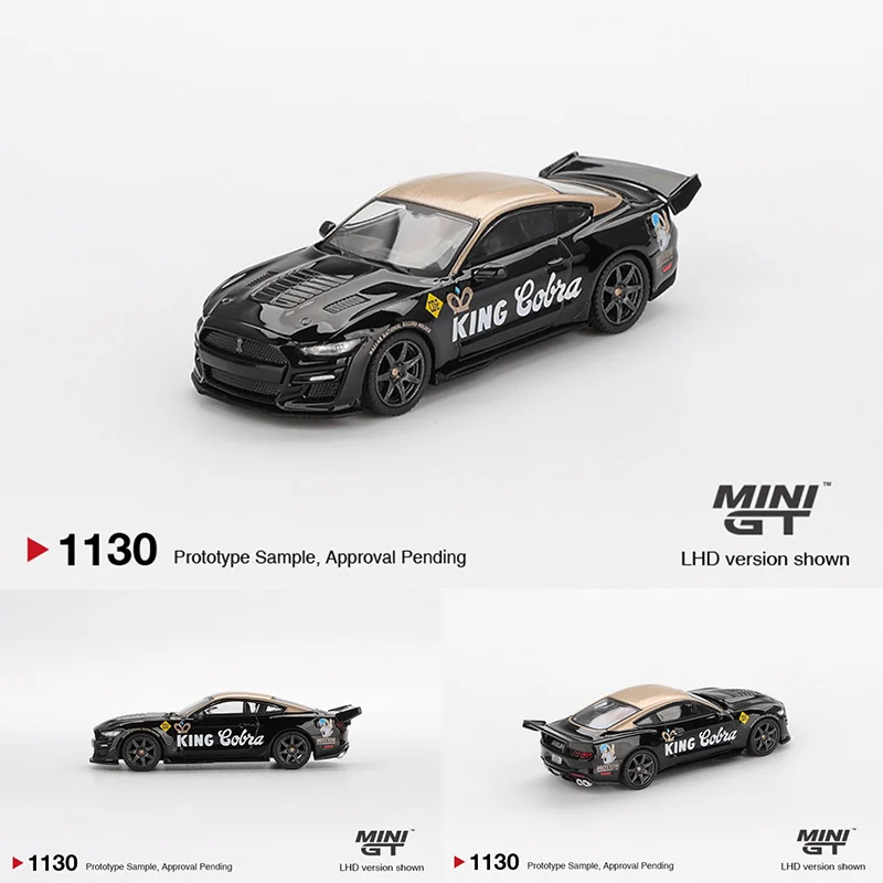 

Предпродажа MINIGT 1130 1:64 Shelby GT500 Dragon Snake Concept, черное золото, литая под давлением модель автомобиля, коллекция игрушек
