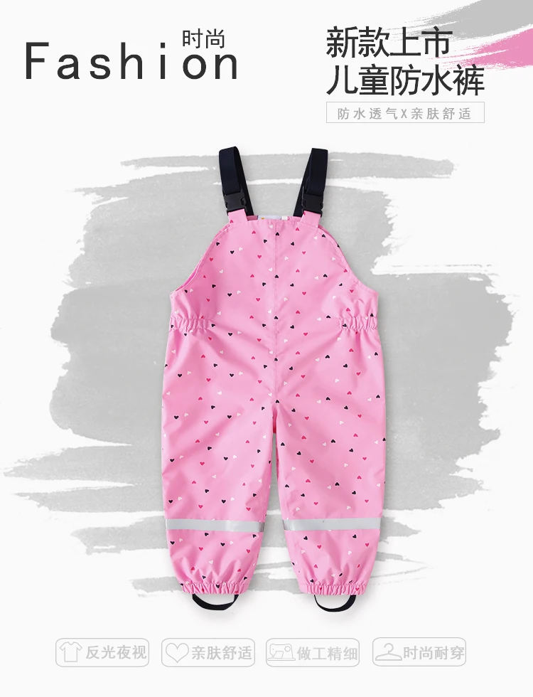 HONEYKING Baby-Regenanzug Kinderbekleidungsset Wasserdichter Overall Mädchen-Jumpsuit Jacke und Hose Kombi für Kinder – Detail 11