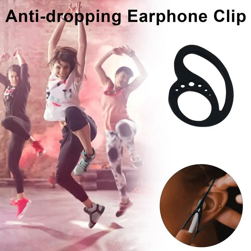 1 Pasang Pemegang Earphone Nirkabel Silikon Earbud Silikon Antihilang Kait Telinga Tempat Headphone untuk Olahraga Lari