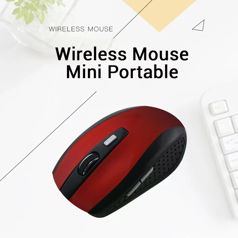 Wireless Mouse Mini Portable Multi-funtion Button Dual Battery Laptop Cpmputer Low Noise Mause Suitable Office Use Desktop Work