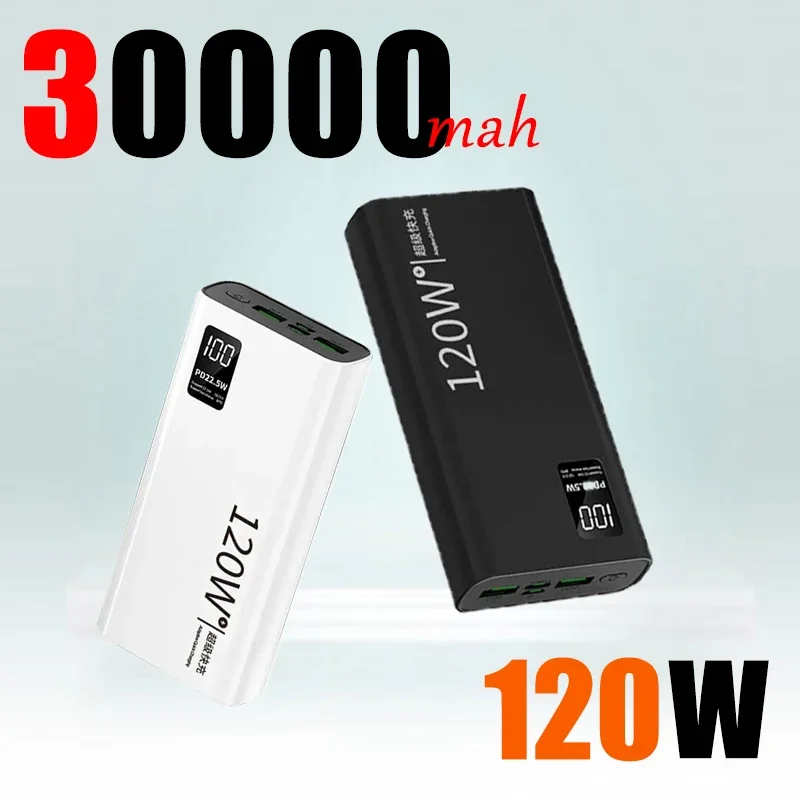 20000mAh Portable Power Bank For Xiaomi iPhone HUAWEI Samsung Super Fast Charging 120W digital display 100% Sufficient Capacity