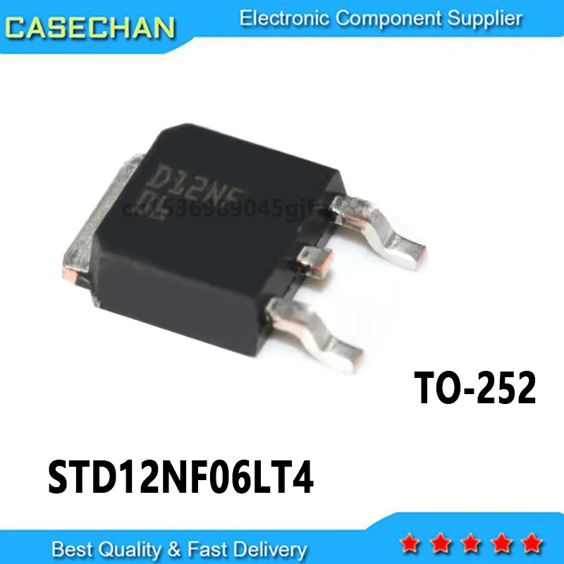 10 pezzi Nuovo STD12NF06LT4 D12NF06L 12A 60 V TO-252