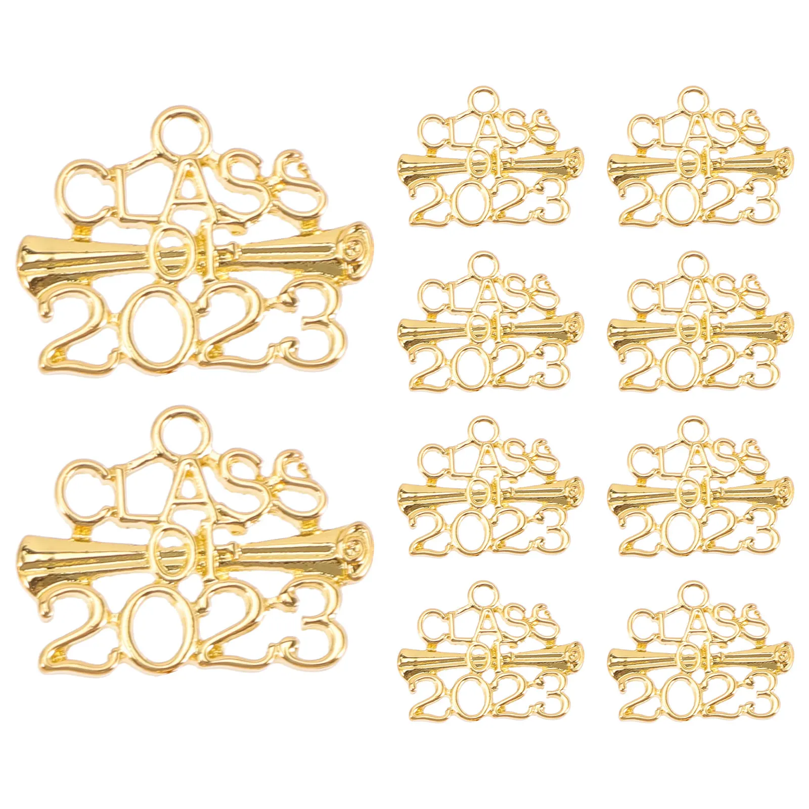 

10 Pcs 2023 Graduation Charms Keychain Pendants DIY Jewelry Accessories Diy Making Accessory Crafting Small Durable Alloy