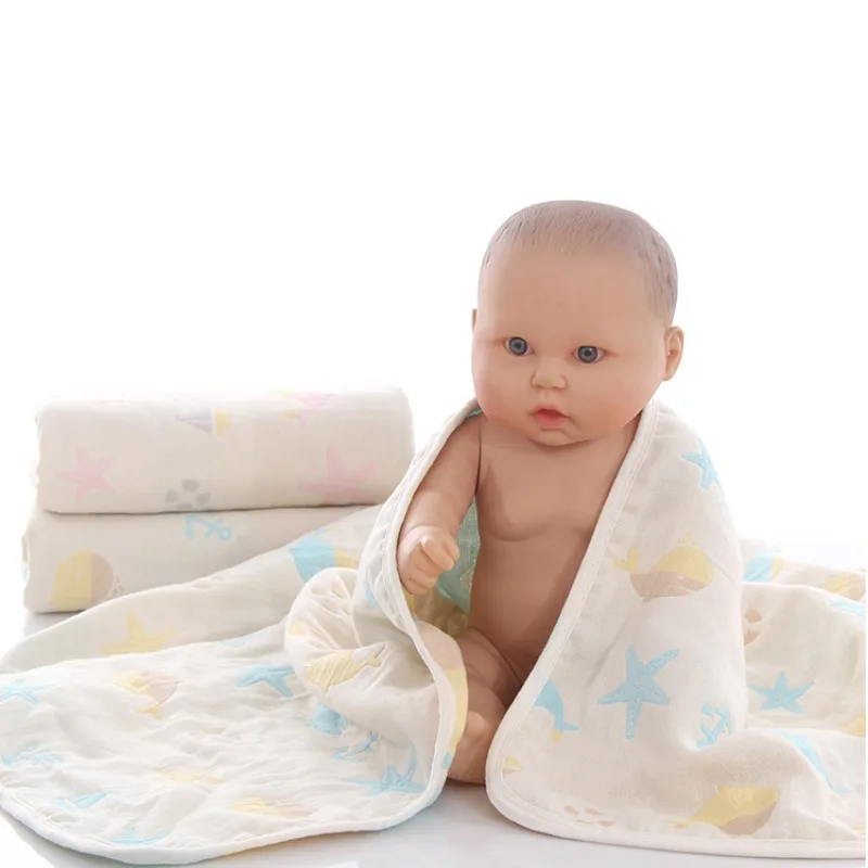 

Baby Bath Towel Cotton Infant Breathable Skin-friendly Quick Drying Shower Towel Portable Cartoon Tiger Newbron Sleeping Quilt