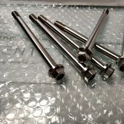 1* Motorcycle Titanium Alloy M10 *1.25*108mm/130mm/135mm/240mm Bolts Screws Flange Head Hollow