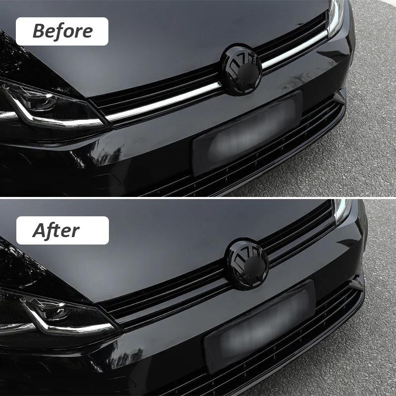 2/3pcs for Golf 7 7.5 Rline Car Grille Decorative for VW Bright Black Logo Cover Up Grille Strips Car Stickers Auto Accessories