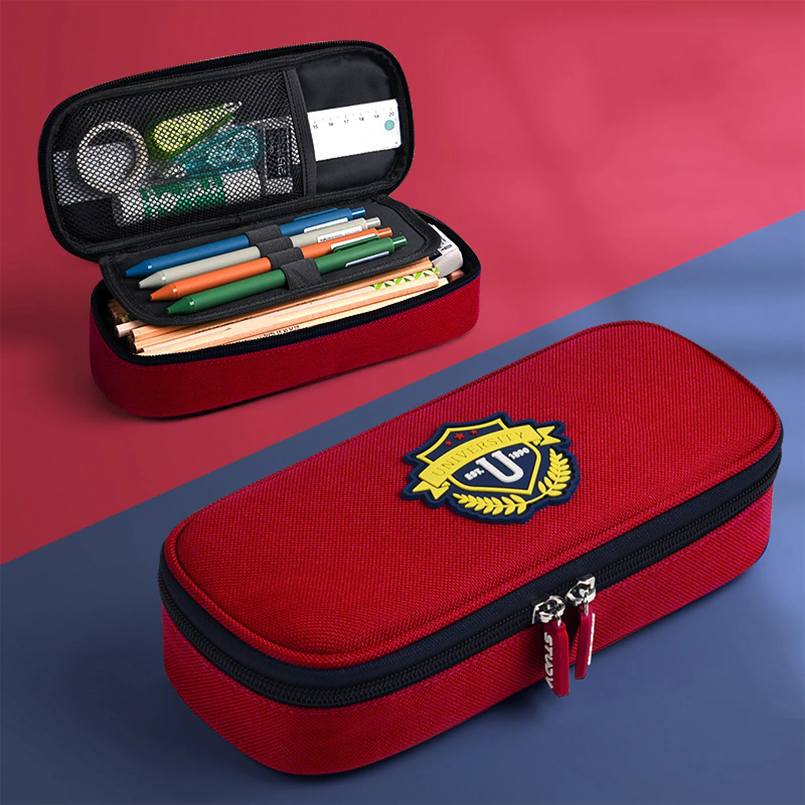 School Pencil Bag Stationery Organizer Category Placement Drop-proof Pen Box for Kids Students Stationery Accessories