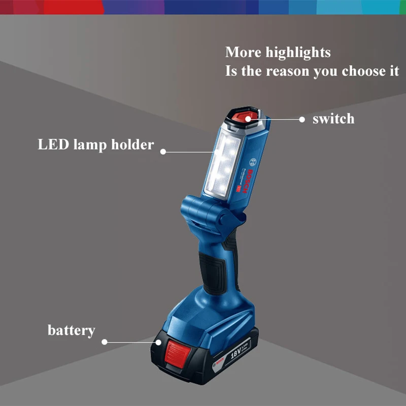 BOSCH GLI 120-LI GLI 180-LI akumulatorowa lampa robocza LED 12V 18V elektronarzędzia litowe