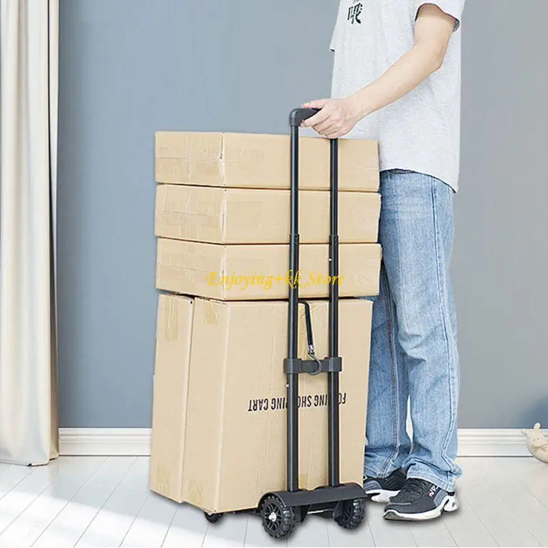 

Q1JB Hand Sack Wheel Trolley Folding Truck Barrow Cart Travel Luggage Shopping Cart