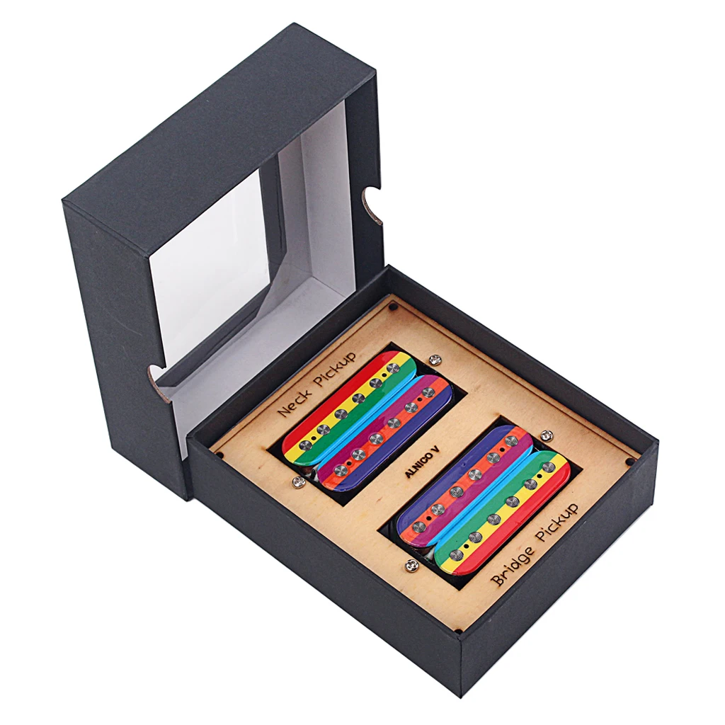 Colorful Neck Bridge Humbucker Pickup for 6 String Electric Guitar Parts