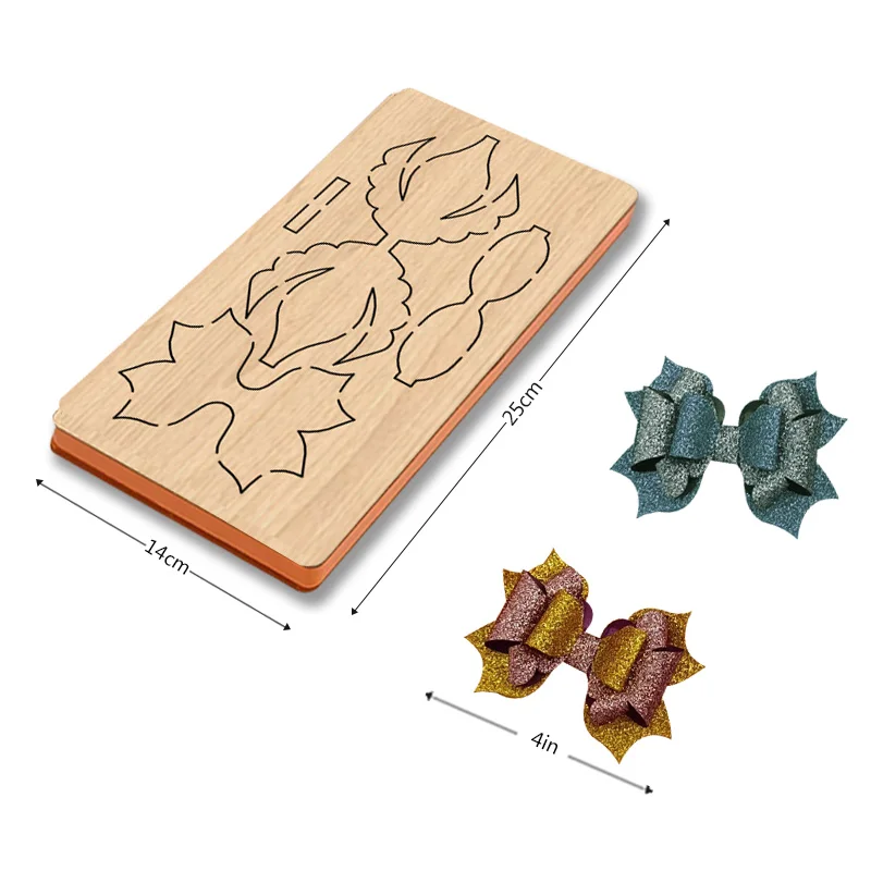 

SIZZIXDIES 1 шт., 4-дюймовая 3-слойная шпилька с бантом, деревянные режущие штампы, подходящие для большинства машин