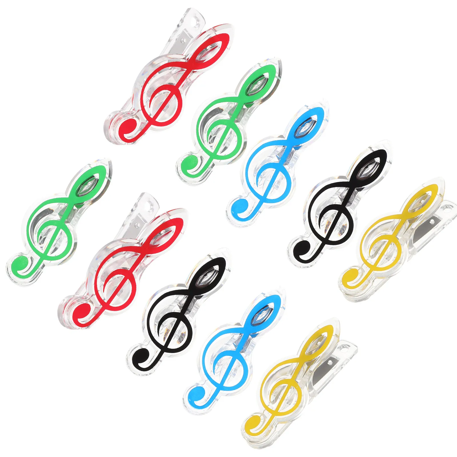 

10Pcs Creative Sheet Clips Music Book Holders Plastic Unique Design for Students Musicians Composers Piano Scores