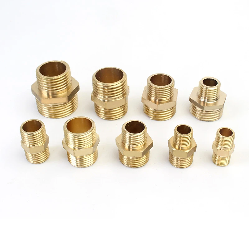 Brass Pipe Hex Nipple Fitting 1/8