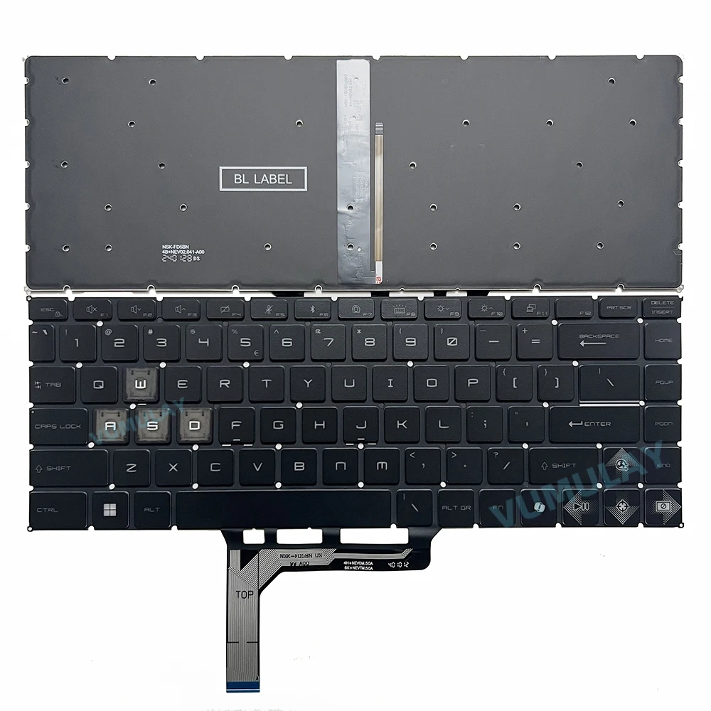 US Backlit Keyboard for MSI Thin 15 B12U B13U MS-16R8,Thin A15 B7V B7U MS-16RK Notebook