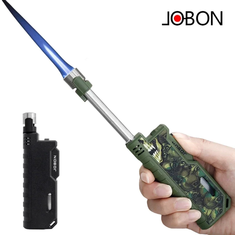 

JOBON Windproof Lighter Portable Cigar Telescopic Rod Torch Lighter Smoking Outdoor Camping Kitchen BBQ Ignition Tool Men's Gift