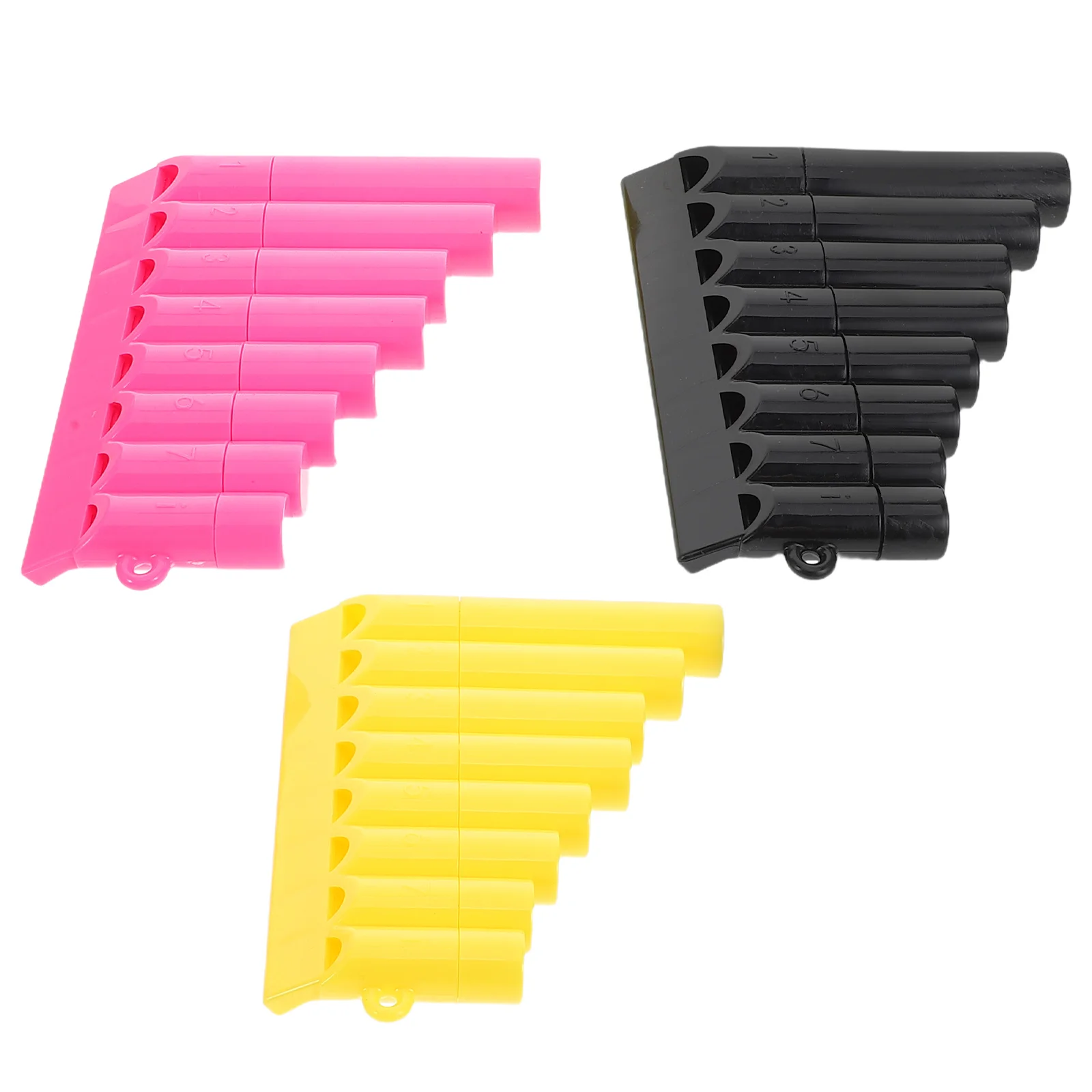 

3Pcs Children's Pan Flute Plastic 8-Tube Musical Instrument for Kids Early Music Education Learning Preschool Beginner Wind
