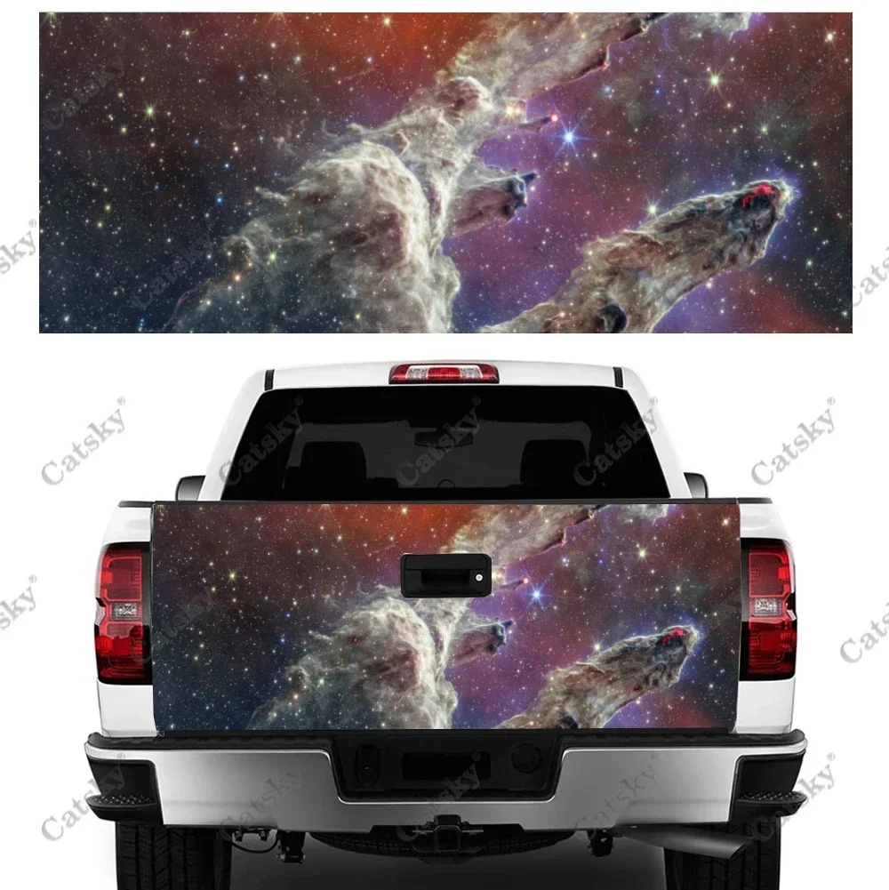 Galactic Neighbor Star Space Truck Tailgate Wrap Professional Grade Material Universal Fit for Full Size Trucks Car Wash Safe