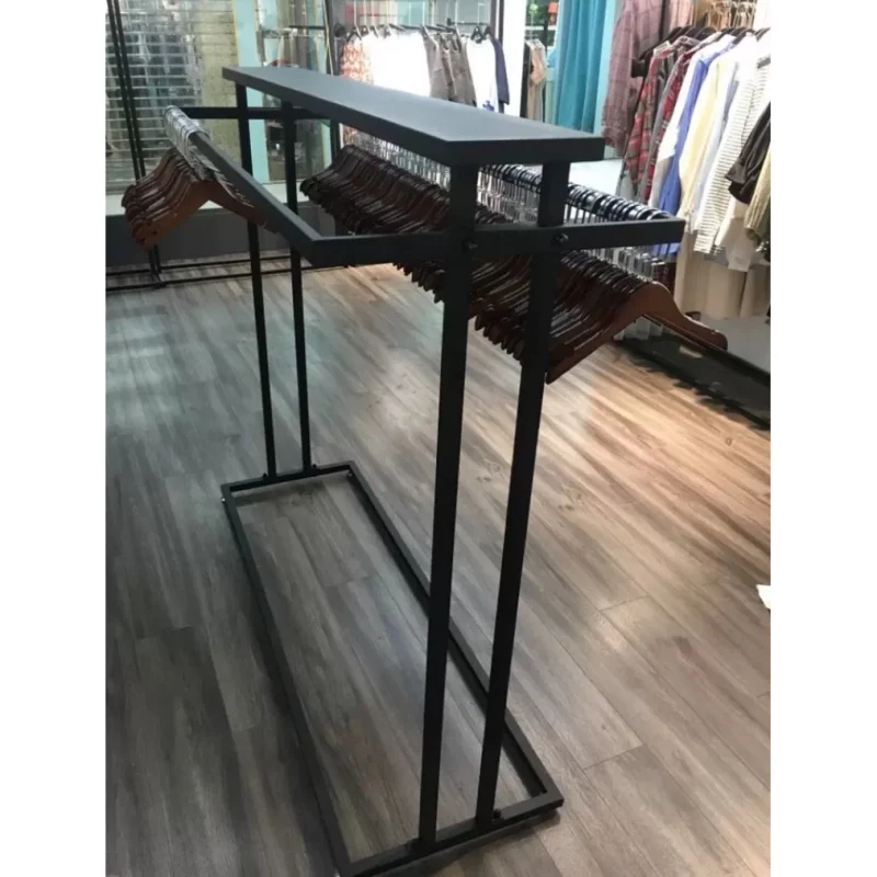 Retail Metal Display Shelf Furniture Simple Clothing Display Rack Stand Design for Garment Store