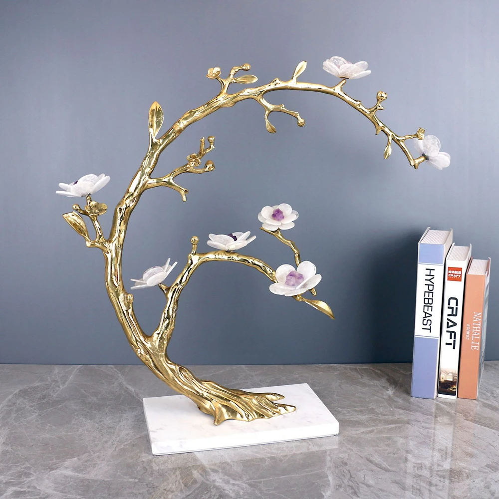 

Large Natural Crystal Stone Flower Tree Ornament Shop Decoration Home Soft Decoration Accessories Beautiful Gift