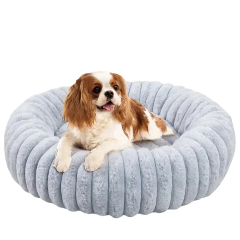 

Круглая кровать для домашних животных для собак, зимний теплый диван-кровать для кошек, домик для собак, домашний будка для кошек, всесезонные в наличии