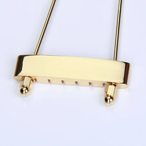Pieza trasera de guitarra chapada en oro, placa de afinación de guitarra Archtop Trapecio de aleación de acero para herramientas de configuración de guitarra acústica y eléctrica