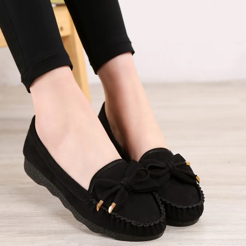 

NEW 2025 Women's Flat Shoes Casual Versatile Suede Comfortable Soft Sole Anti slip Shallow Mouth Cloth Shoes