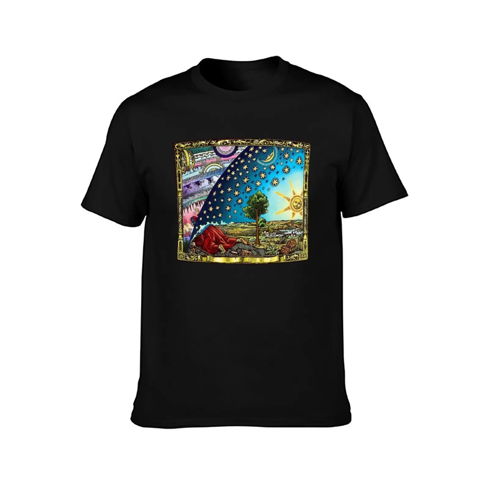 Flammarion Engraving T-Shirt Large Size Short Sleeve T-Shirt