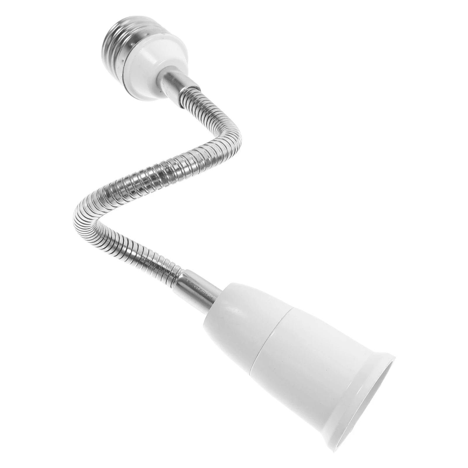 

E27 to E27 Bulb Socket Extender Long Reach Universal Lamp Holder Adapter Rotatable Light Converter Metal PC Material Large Screw
