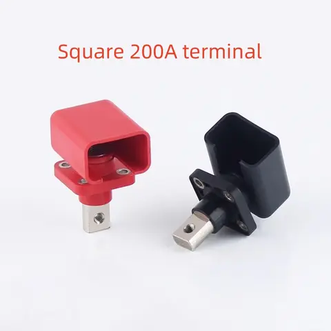 1PCS 사각형 200A 모든 구리 리튬 배터리 터미널 벽 유형 고전류 구리 터미널 배터리 커넥터