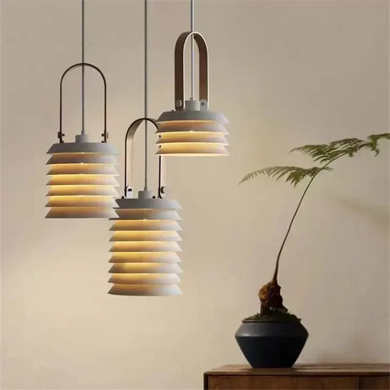 Modern Designer's Minimalist Living Room Dining Room Bedroom Bedside Bar Study Bar Creative Multi-Layered Pendant Lights