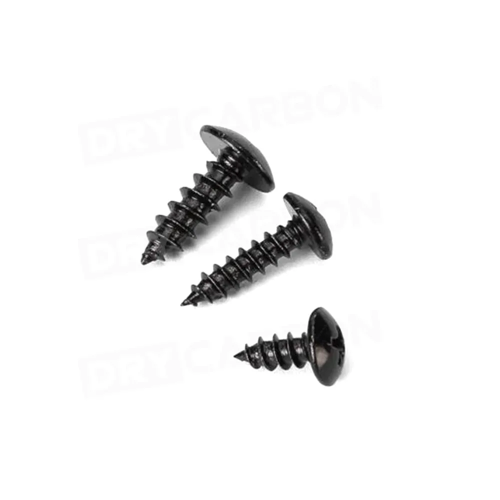 Carbon Black Steel Phillips Head Self-tapping Screws M4 M5 Fit For Universal Car Bumper lip Spoiler Installation Screws Styling