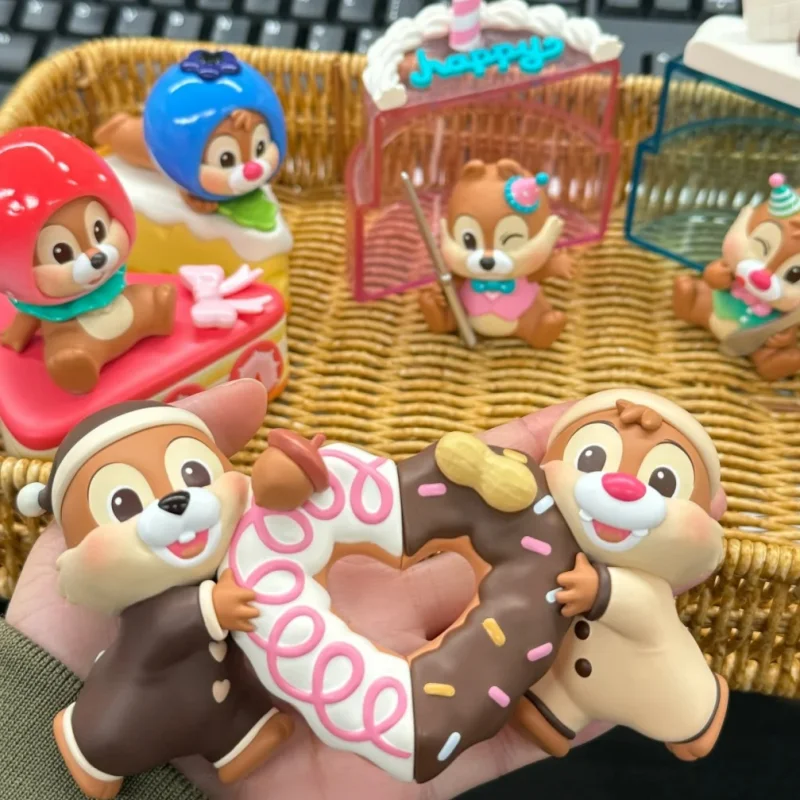

Genuine Disney Chip And Dale Dessert Adventure Series Blind Box Figure Kawai Desktop Decorate Ornaments Kid Toy Birthday Gift
