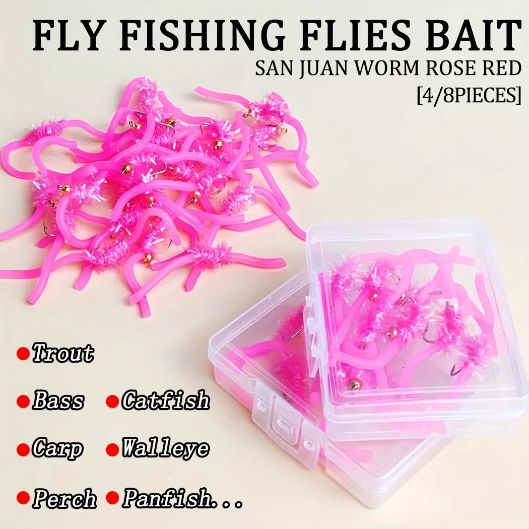 

Искусственная приманка для червей Сан-Жаня-4/8 шт.-латунная головка из бисера, белка, червь, нахлыстовая рыбалка, мухи, форель, нимфы # 10