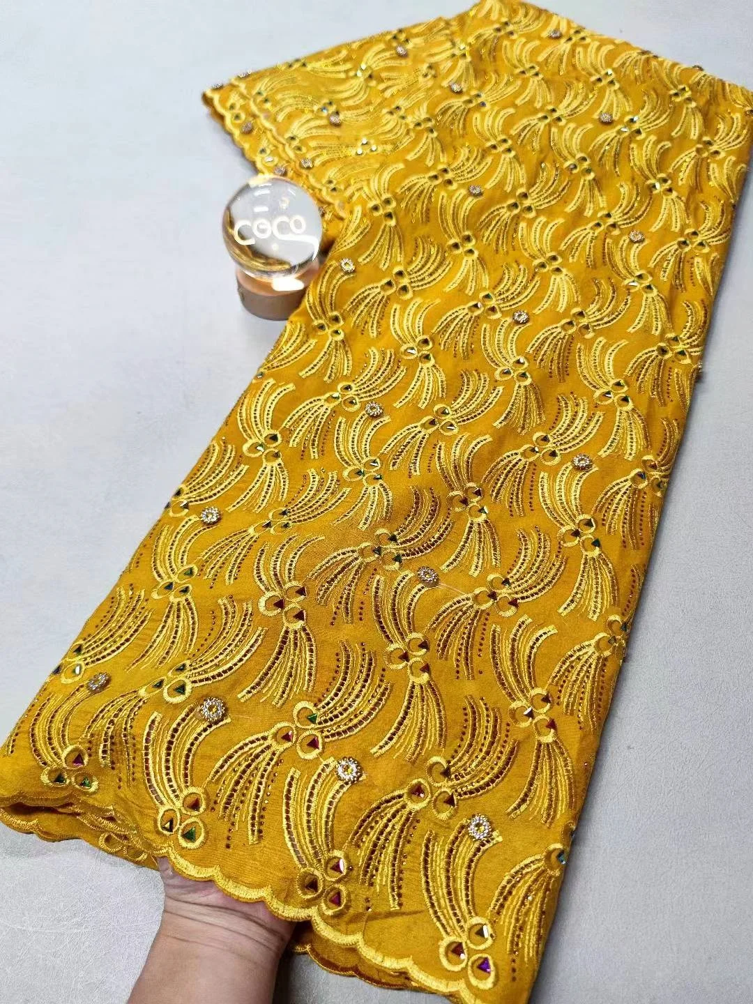 

Tulle Lace Fabric 2025 High-Quality Nigerian for Wedding Dress Embroidery Sequins Party Guipure Chiffon Sewing 5Yard XL115