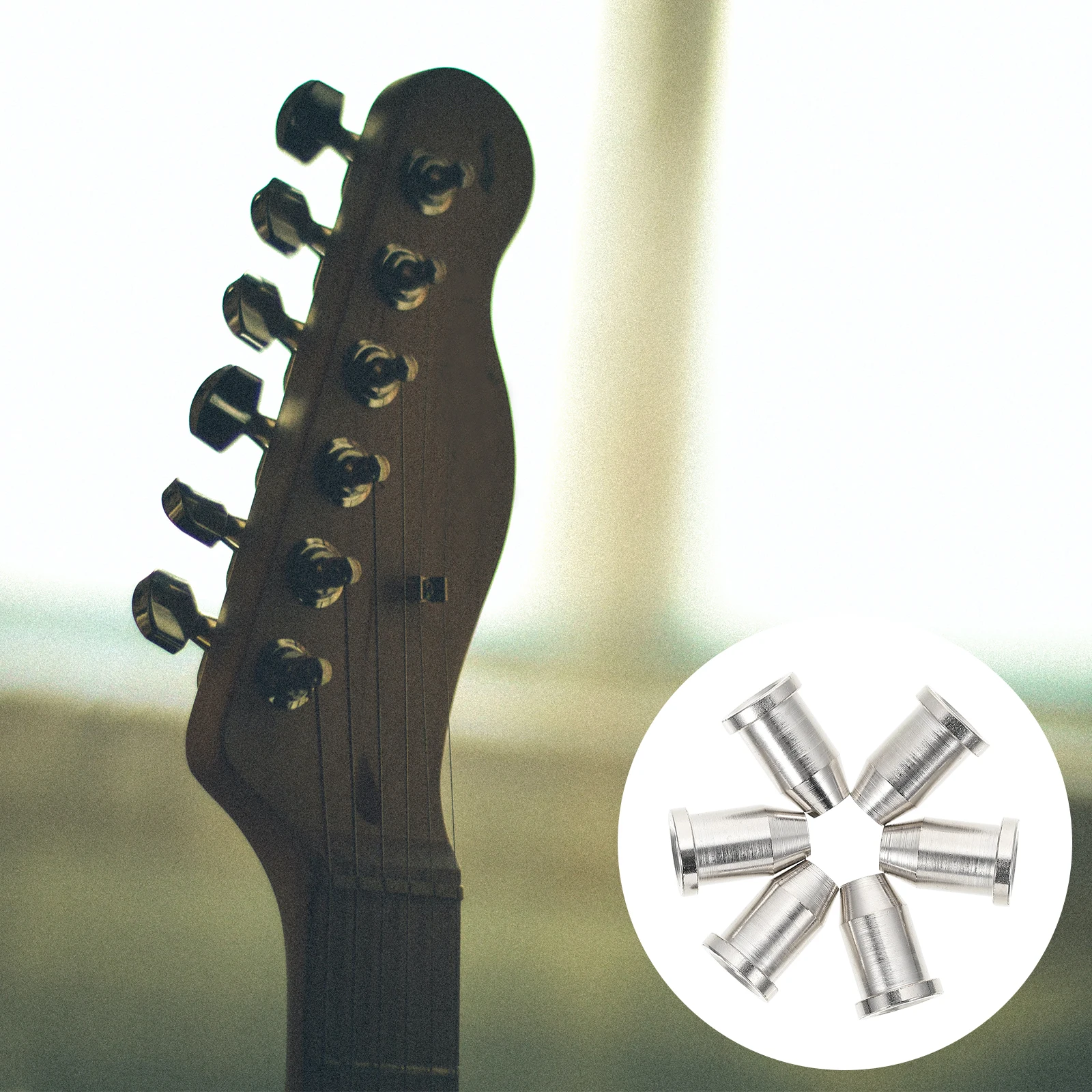 

6Pcs Electric Guitar String Caps Professional Metal String Holders Improve Resonance Delay Durable Guitar Accessories