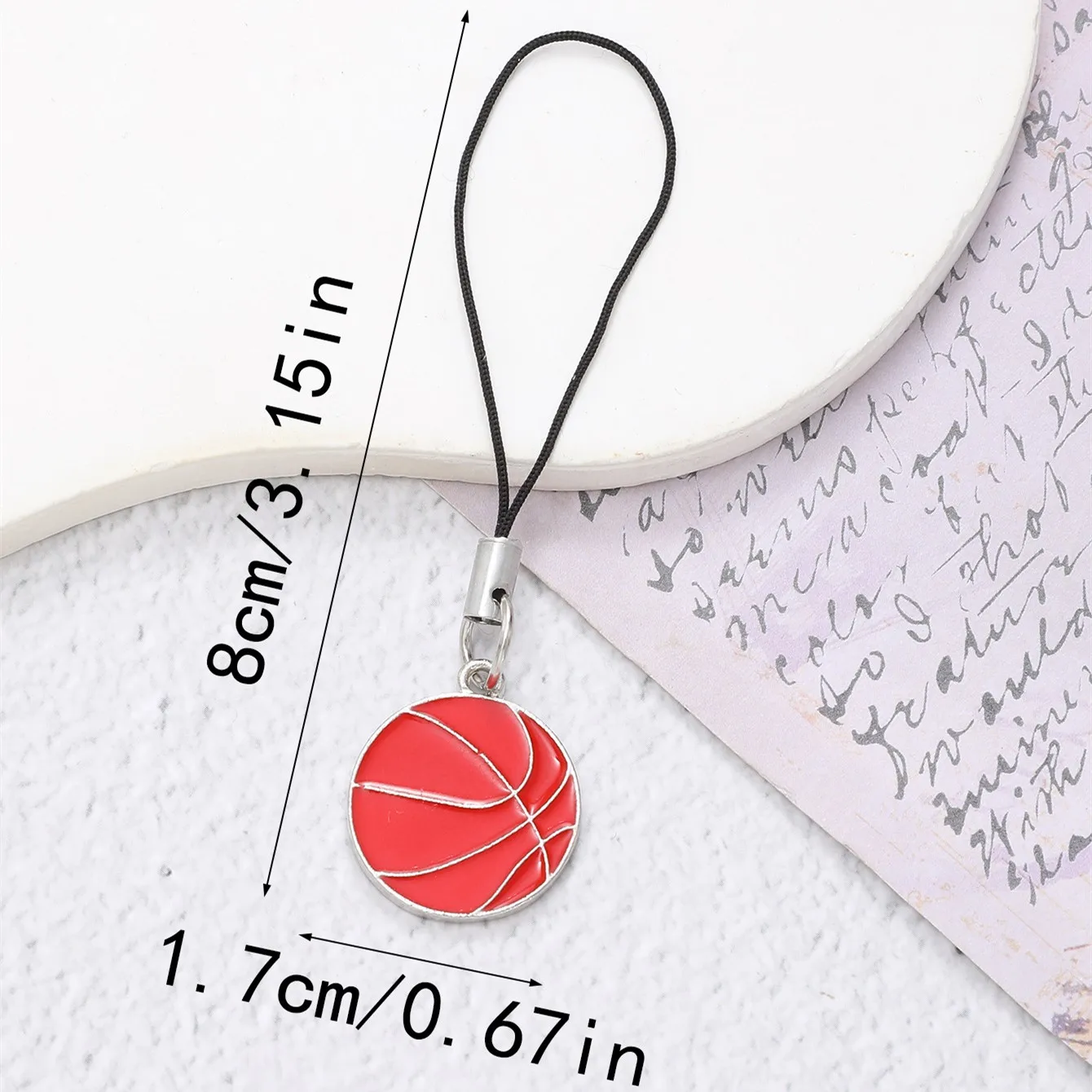 Creative Ball Mobile Phone Chain Basketball Soccer Pendant Keychain Phone Chain New Fashion Sports Keyring Car Hangings 2024