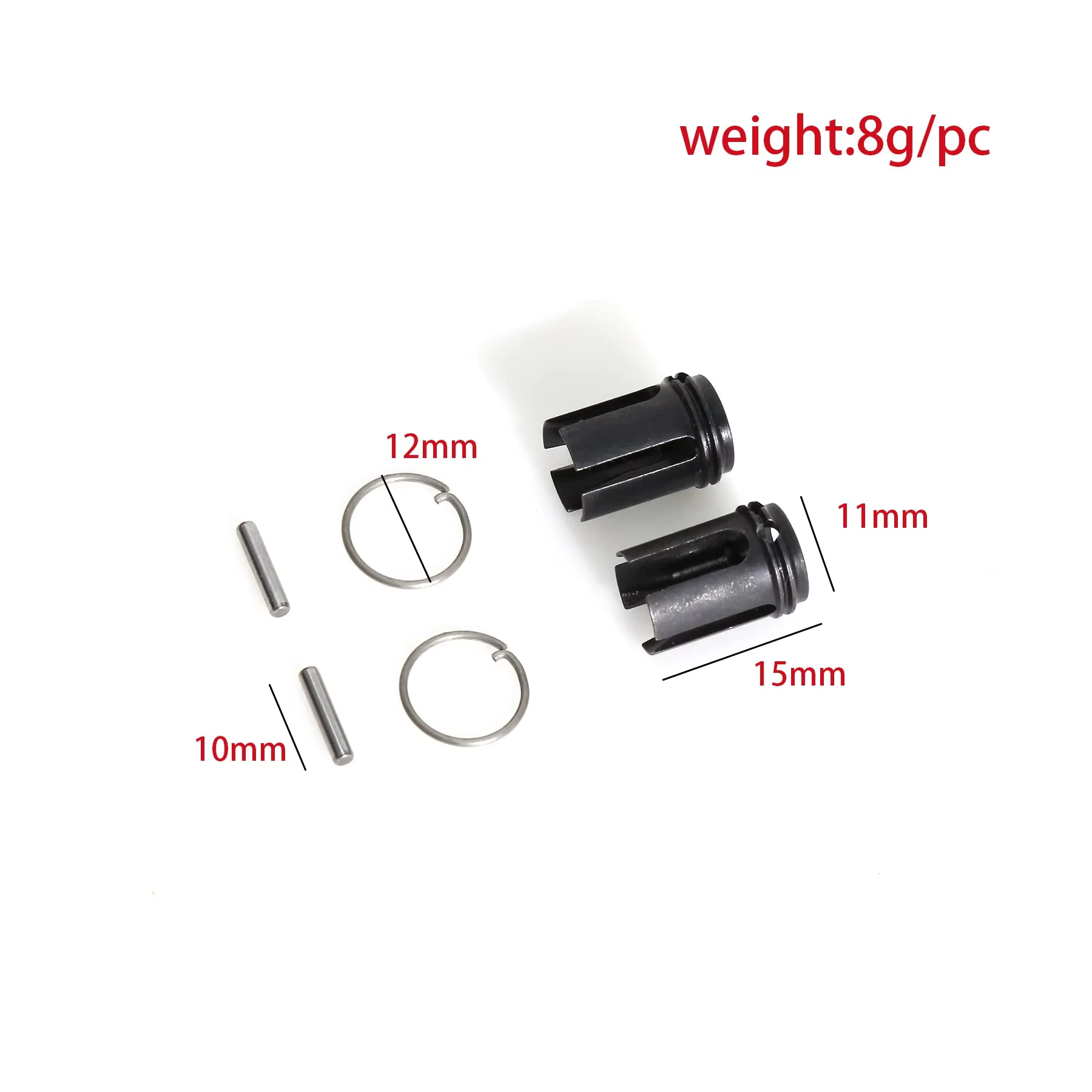 Front Straight Axle Drive Cup Complete Kit, RC Hop-Up Upgrade Parts for Tamiya XV02 XM01 TT02 All Series 1/10 RC Touring Car Rep