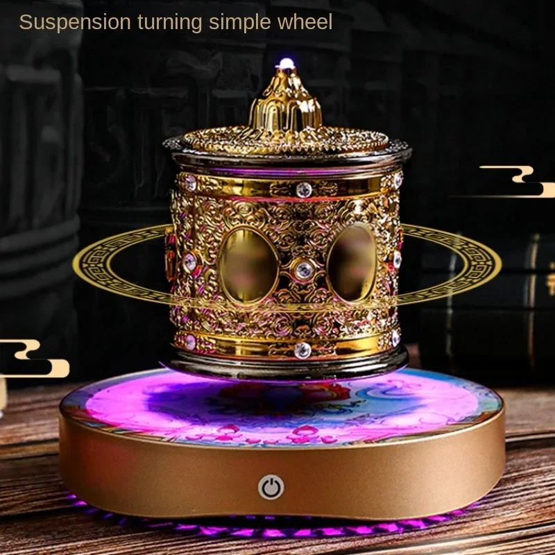 

Decoration Magnetic Suspension Prayer Simple Wheel Tibetan Alloy Home Entrance Zen Auspicious