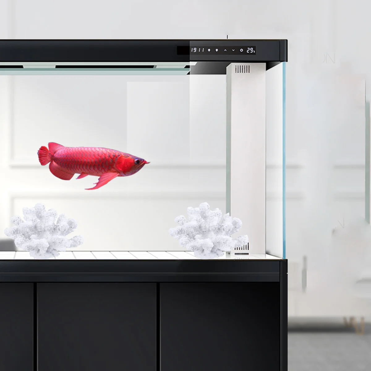 

1Pcs White Resin Coral Simulation Artificial Ornament Realistic Aquarium Adornment Fish Tank Decoration Mediterranean Style