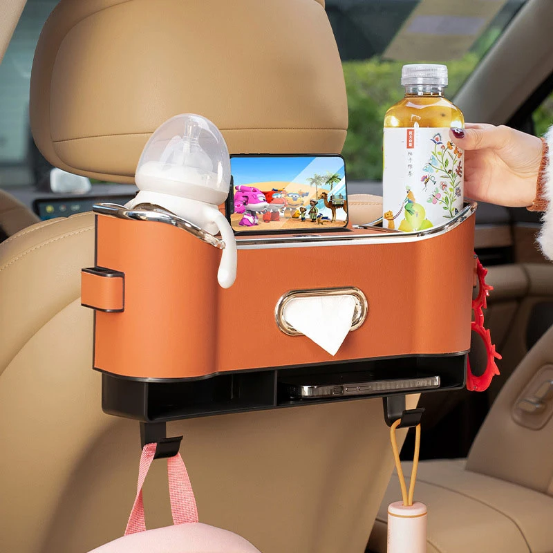 

Car Seat Back Storage Box In-car Water Cup Holder Car Multi-functional Tissue Box Rear Storage Car Supplies Multifunctional