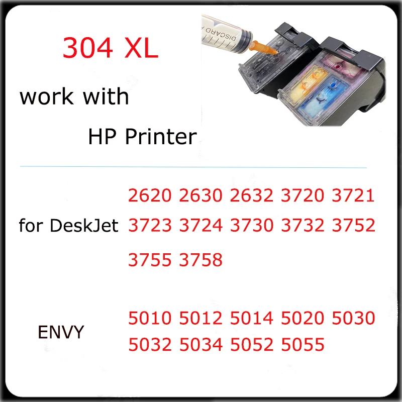 304XL Compatible for HP 304 Ink Cartridge Envy 2620 2630 2632 5030 5020 5032 3700 3720 3730 5010 5012 5014 5020 5030 Printer