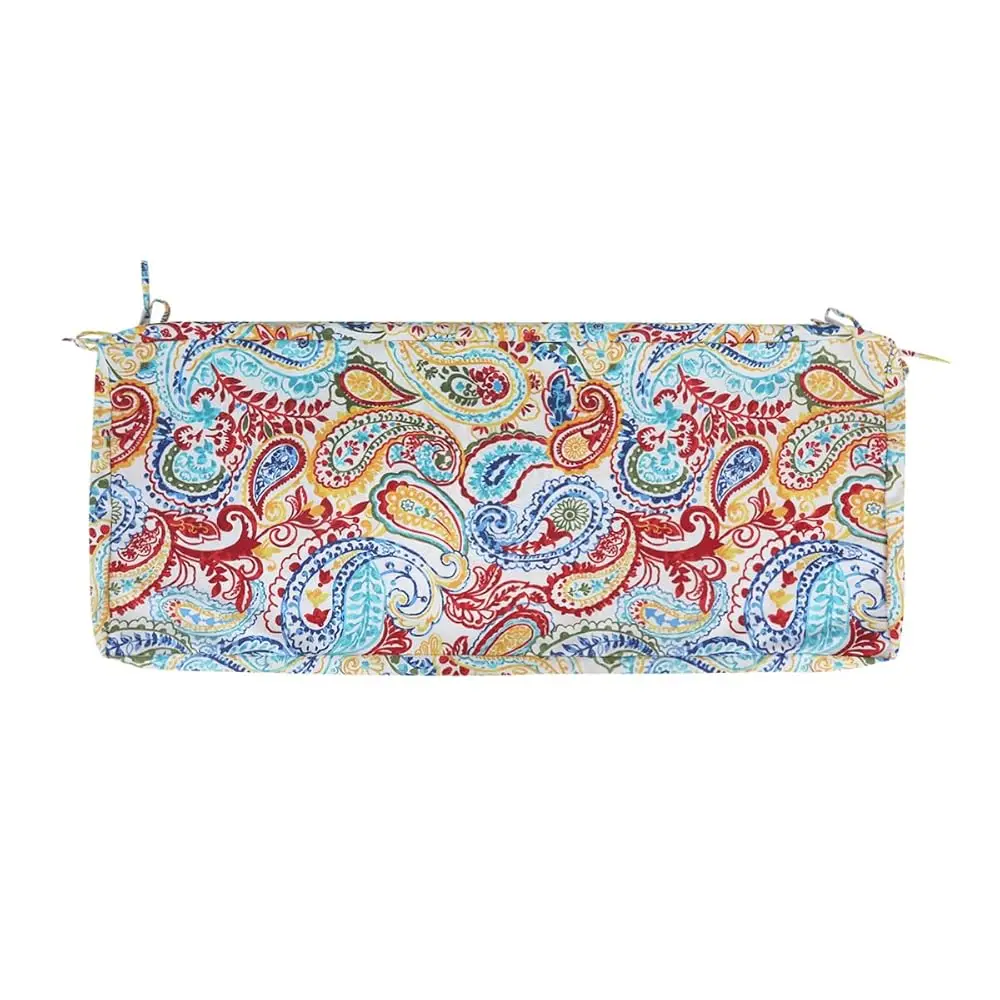FUNHOME Outdoor Bench Cushion Cover 54 x18 x 3 inch,Water Resistant Cover with Zipper&Ties,Fade-Resistant Slipcover,Patio Por