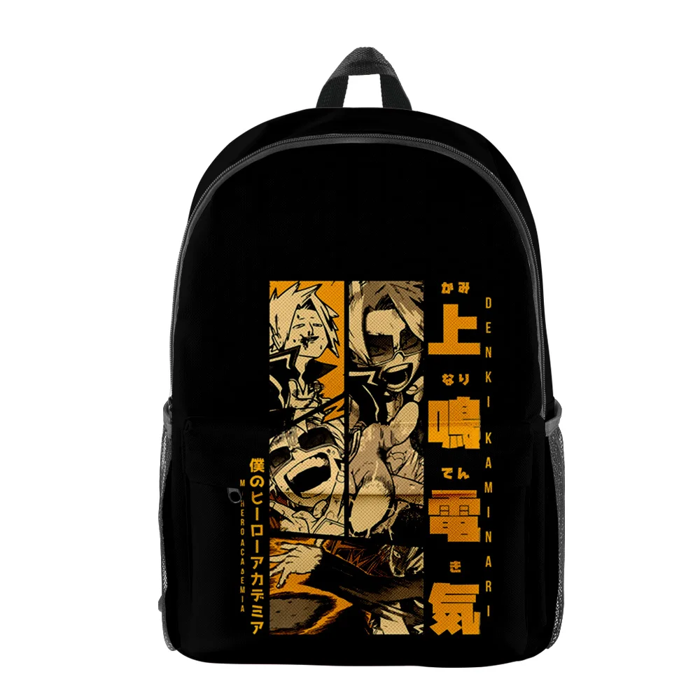 อินเทรนด์ยอดนิยม Denki Kaminari นักเรียน Bookbag กระเป๋าเป้สะพายหลัง 3D พิมพ์ Oxford กันน้ําชาย/หญิงกระเป๋าเป้สะพายหลัง