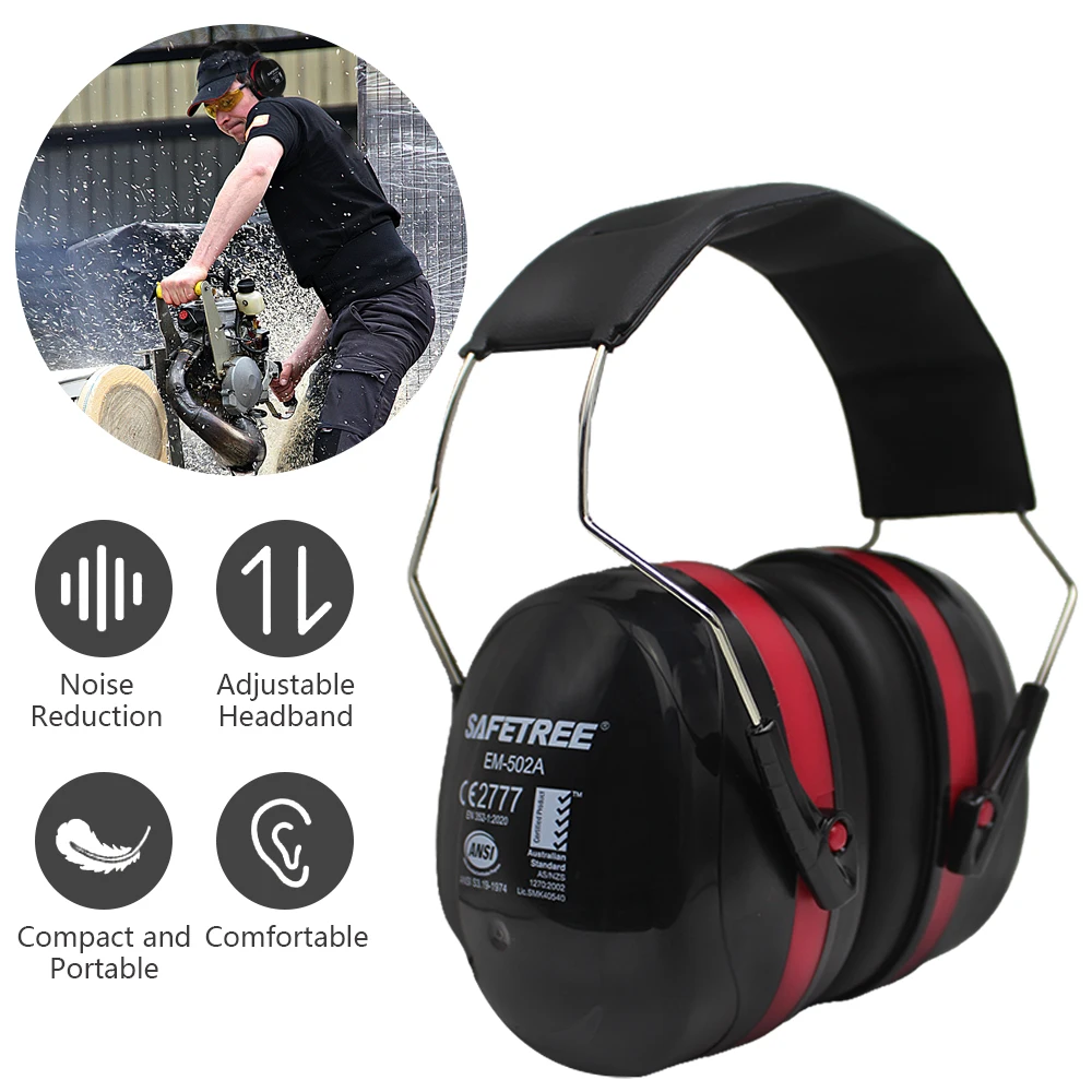 SAFETREE ANSI/CE 34db Foldable Safety Earmuff Noisy Reduce Head Wearing Working Shooting Hearing Protection