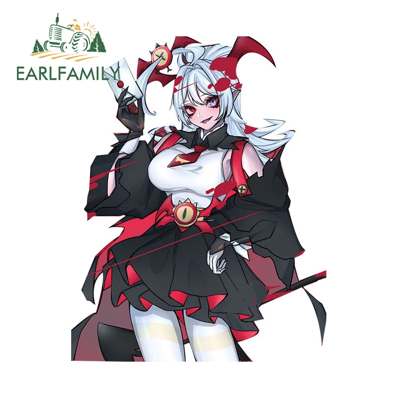 EARLFAMILY 13cm x 8.9cm for Red Devil Fanart Anime Car Sticker Air Conditioner Decal Waterproof Motorcycle Vinyl Fun Accessories