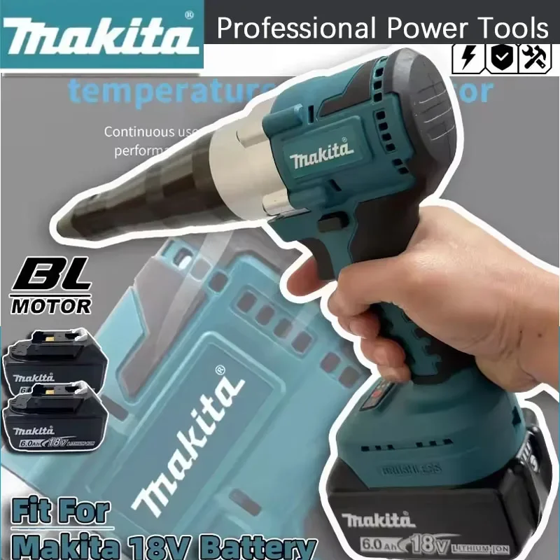 

Makita Brushless Electric Rivet Gun LED Cordless Multifunctional Rivet Nut Gun Automatic Riveting Tool Compatible with 18V Batte