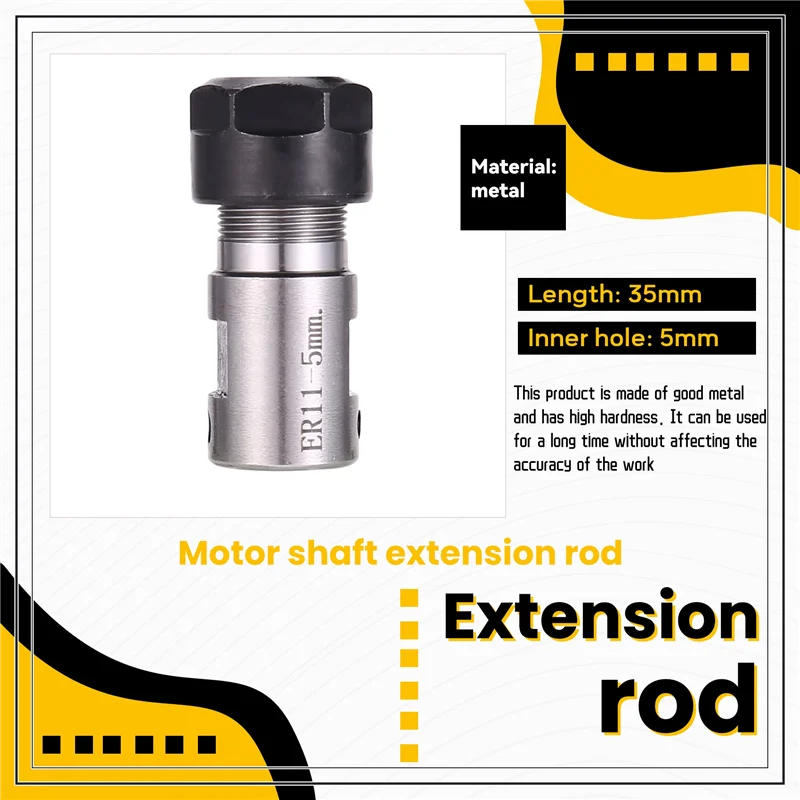 A01F-Holder Straight Shank Chuck Tool 35Mm CNC Metalworking Extension Milling C16-ER11-35L Nut Replacement