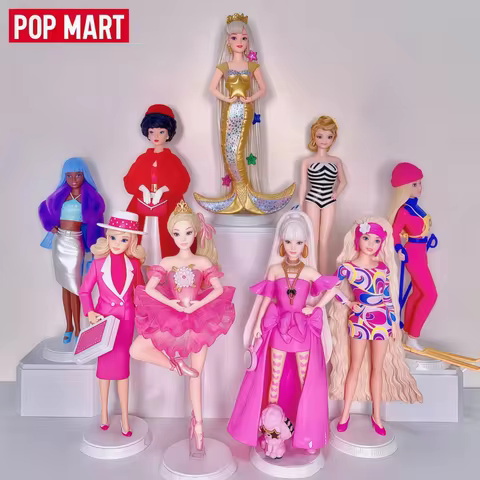Original POP MART BARBIE Fashion Series Handheld Blind Box Toys Trendy Fashion Mystery Box Room Decoration Girl Christmas Gifts