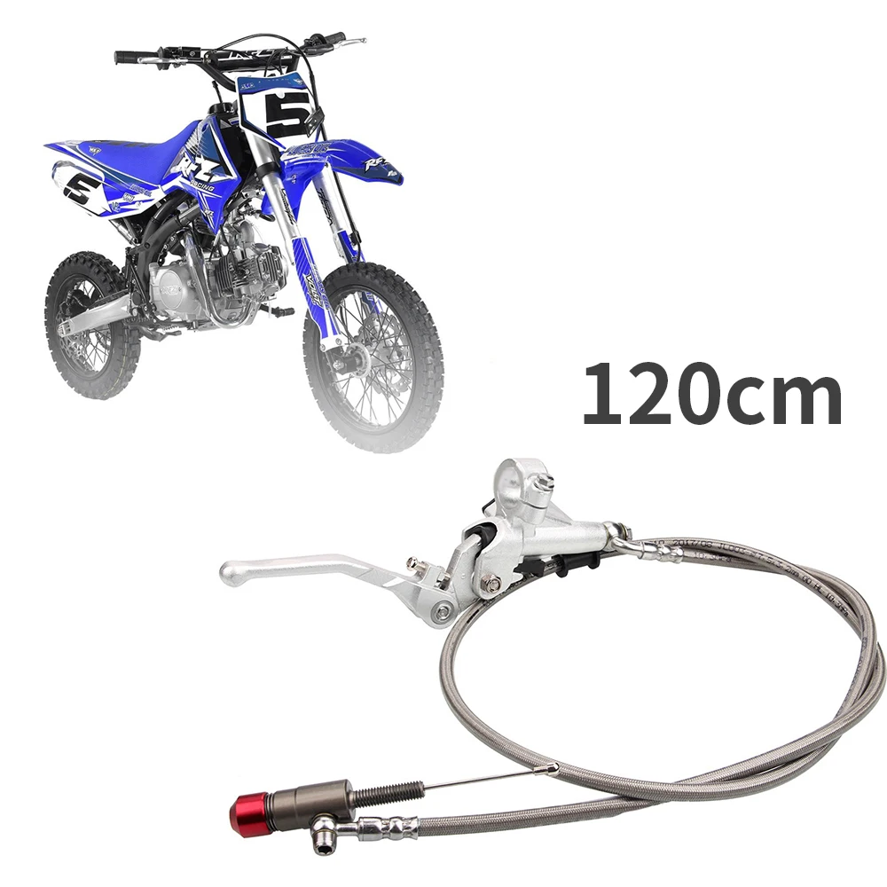 Motorcycle 120CM Hydraulic Foldable Clutch Levers Master Slave Cylinder for Dirt Bike 125Cc 140Cc 250Cc Vertical Engine