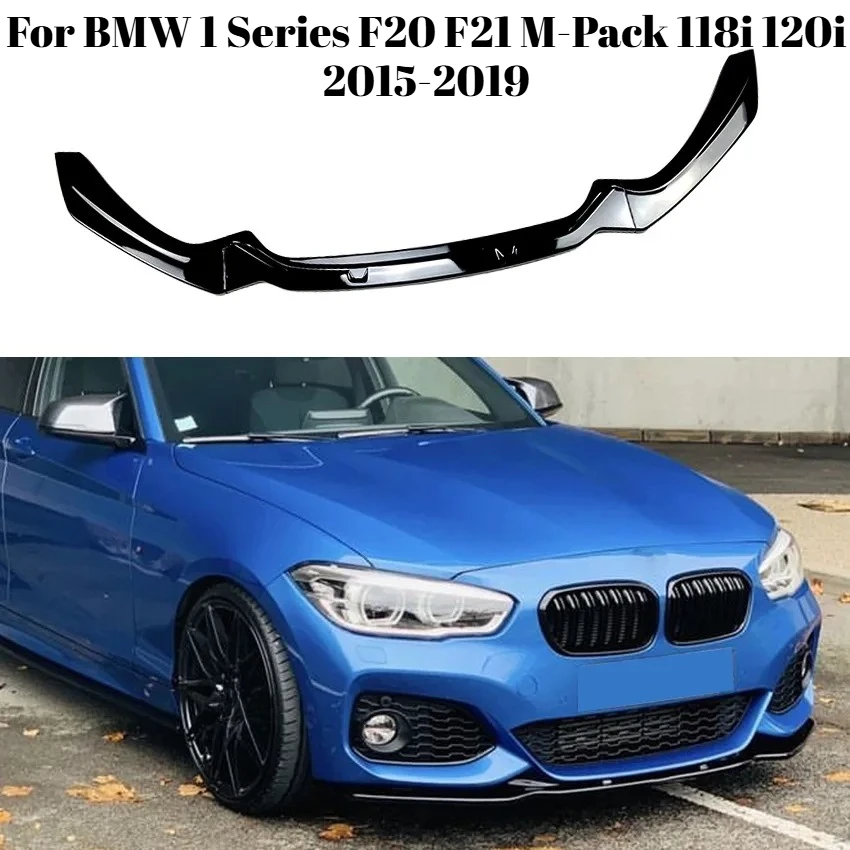 Front Lip Spoiler For BMW 1 Series F20 F21 M-Pack 118i 120i 2015-2019 Exterior Styling Body Kit Tuning Parts Car Accessories